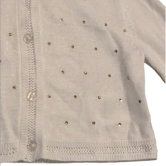 Mayoral • White Crystal Cardigan Sweater - 6 - Picture 2 of 11